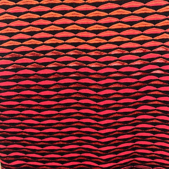 Women's Missoni Half Sleeve Ombre Woven Orange Red Black Dress Dressy - Picture 6 of 8